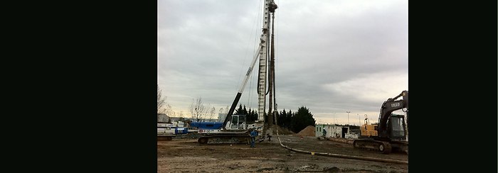 Battage de pieux